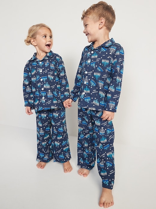 View large product image 1 of 3. Unisex Matching Print Pajama Set for Toddler & Baby