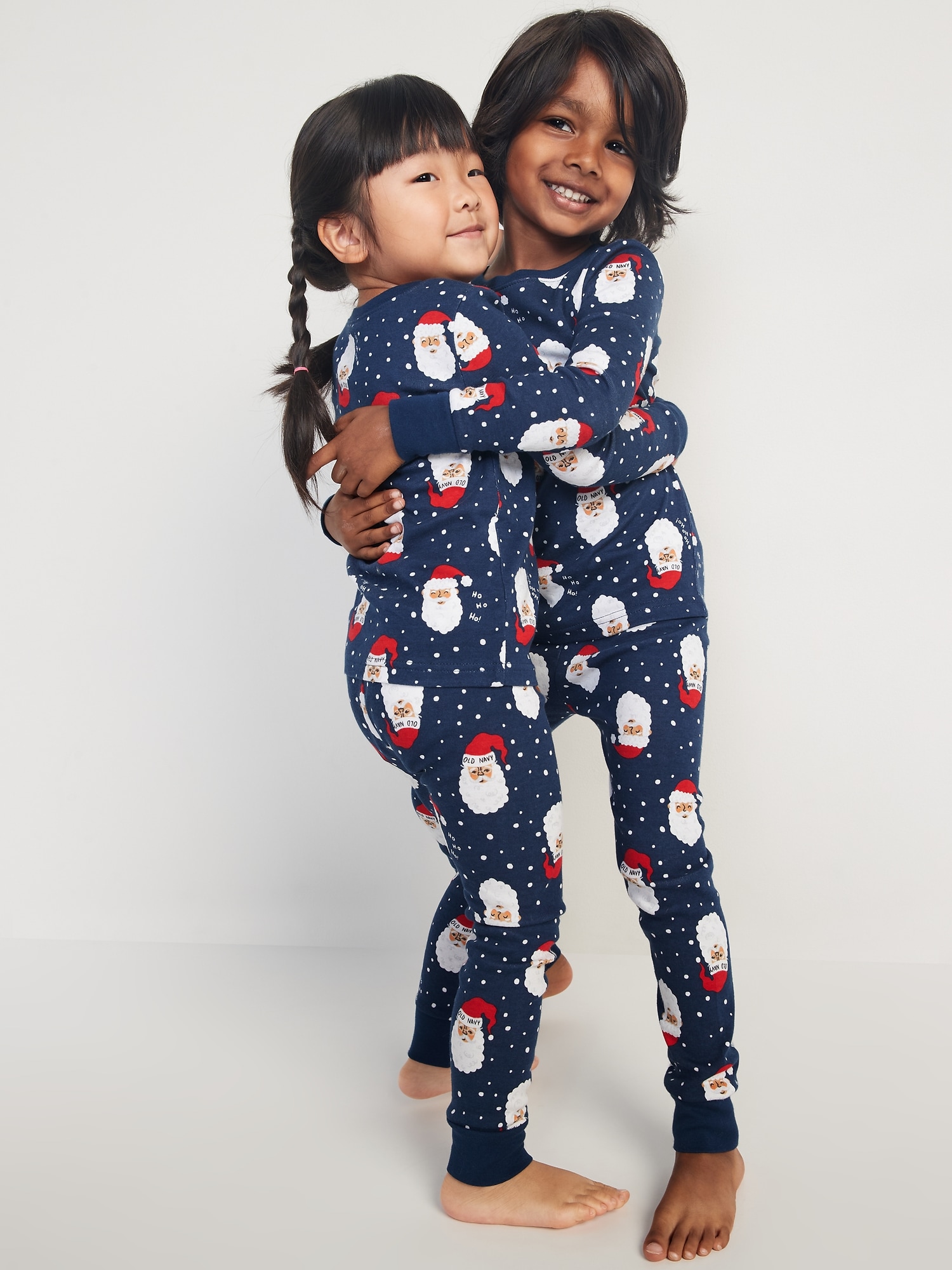 Unisex Matching Santa Claus Snug-Fit Pajama Set for Toddler