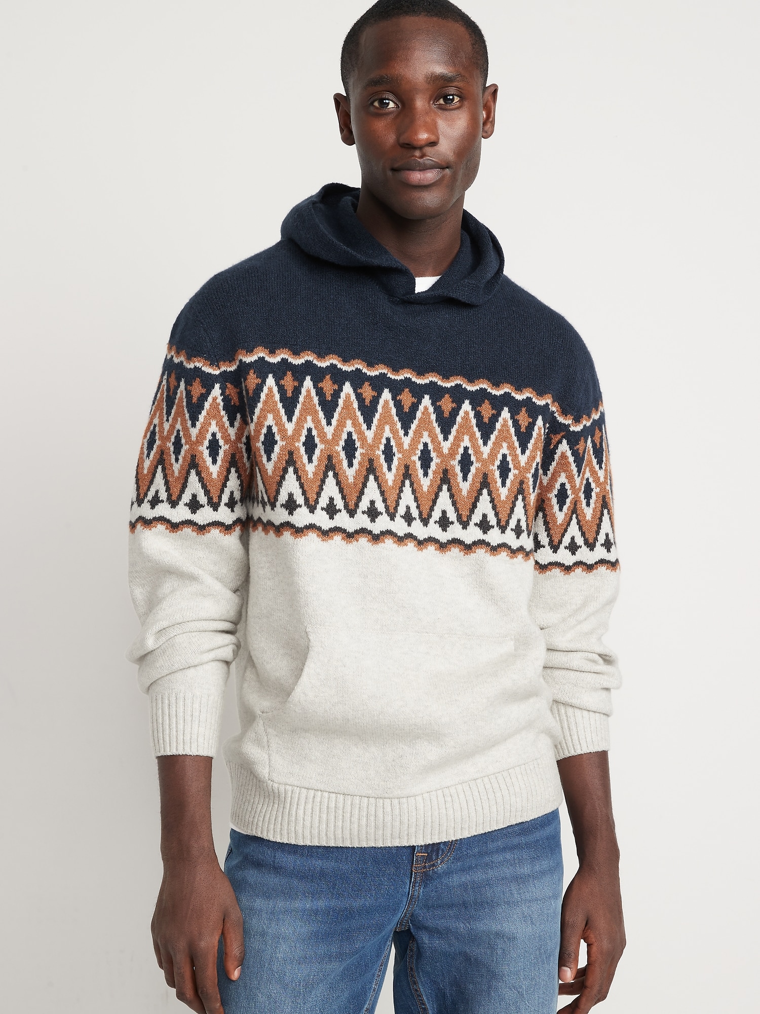 plakband Laatste intellectueel Patterned Pullover Sweater Hoodie for Men | Old Navy