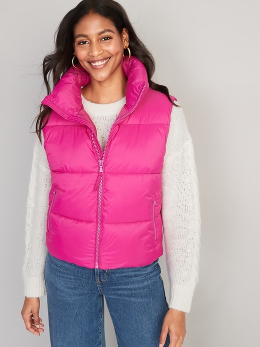 Image number 1 showing, Water-Resistant Quilted Puffer Vest