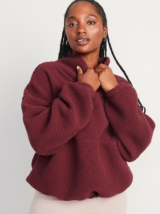 Image number 5 showing, Cropped Sherpa Turtleneck Sweater