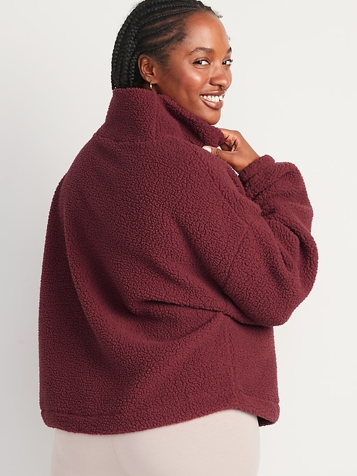 Image number 6 showing, Cropped Sherpa Turtleneck Sweater