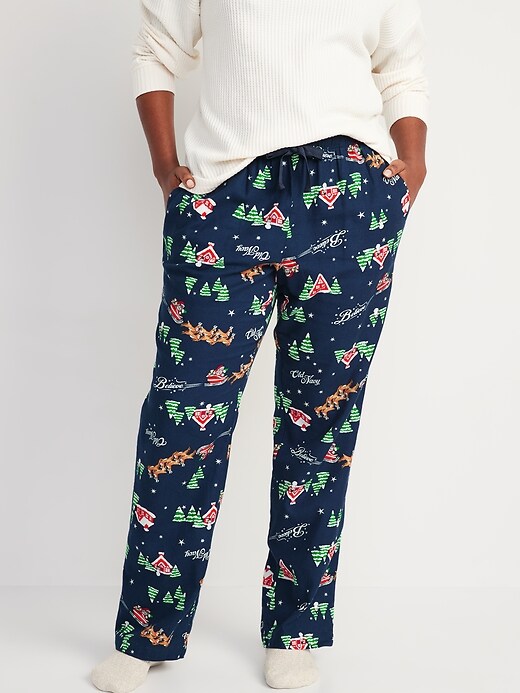 Image number 5 showing, Printed Flannel Pajama Pants for Women
