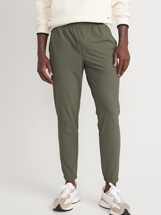 View large product image 1 of 1. Go-Dry Warp-Knit Nylon Tapered Jogger Pants