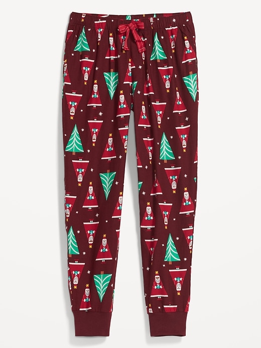 Image number 4 showing, Printed Flannel Jogger Pajama Pants for Women