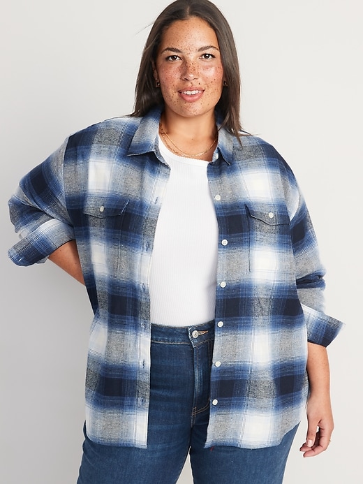 Image number 7 showing, Flannel Boyfriend Tunic Shirt