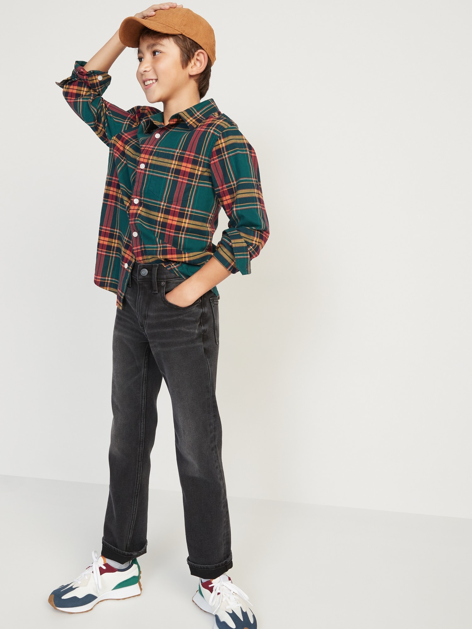 Straight Built-In Warm Jeans for Boys | Old Navy