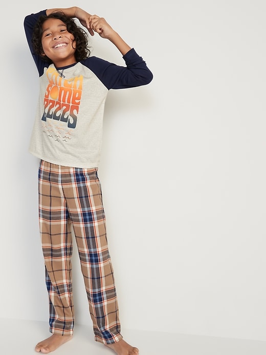 View large product image 1 of 2. Graphic Long-Sleeve Pajama Set For Boys