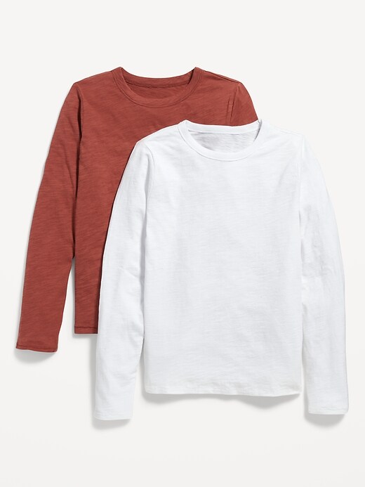 Old Navy Long-Sleeve EveryWear Slub-Knit T-Shirt 2-Pack for Women. 2