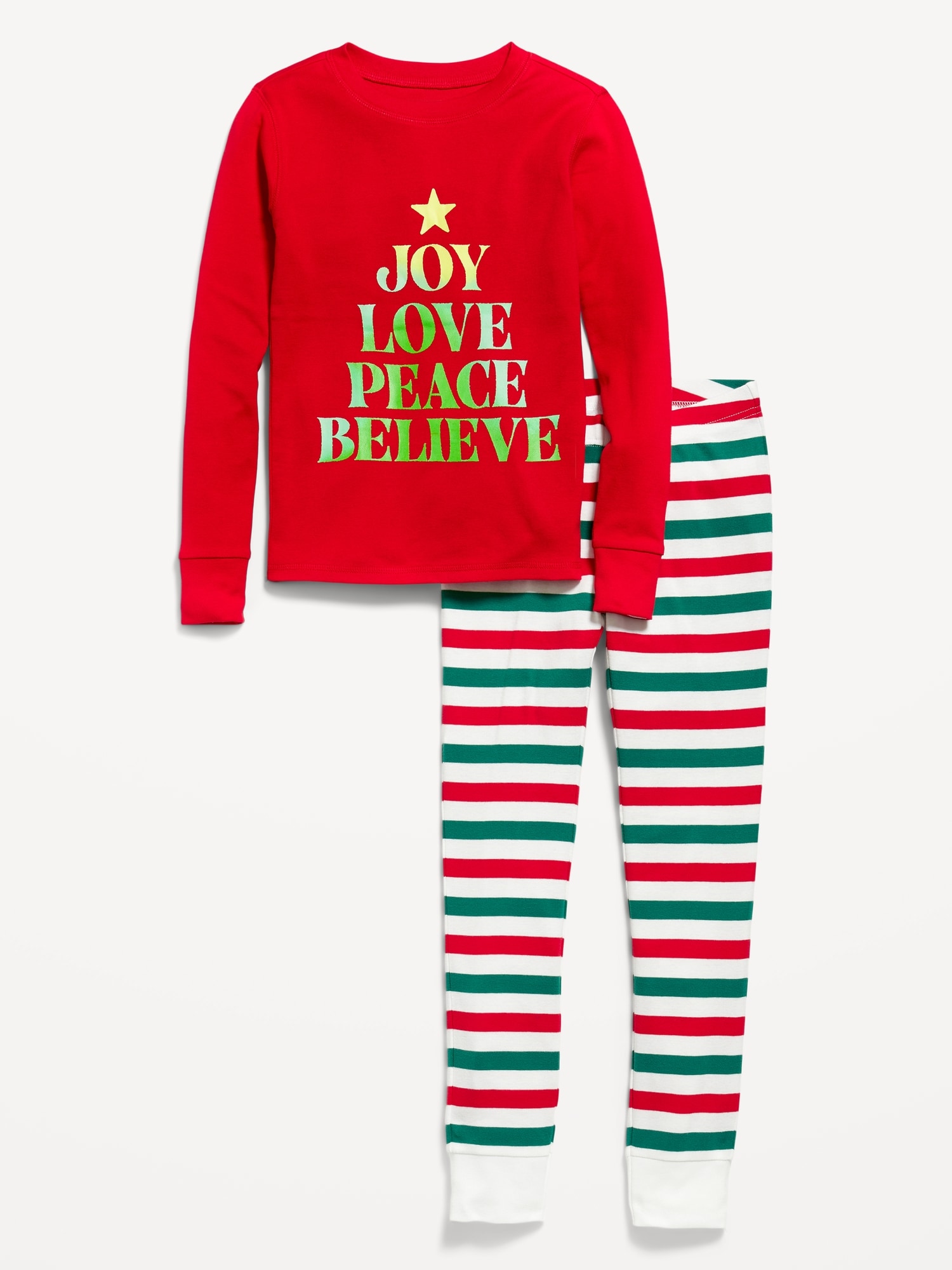 Oldnavy Gender-Neutral Holiday Matching Snug-Fit Pajama Set for Kids