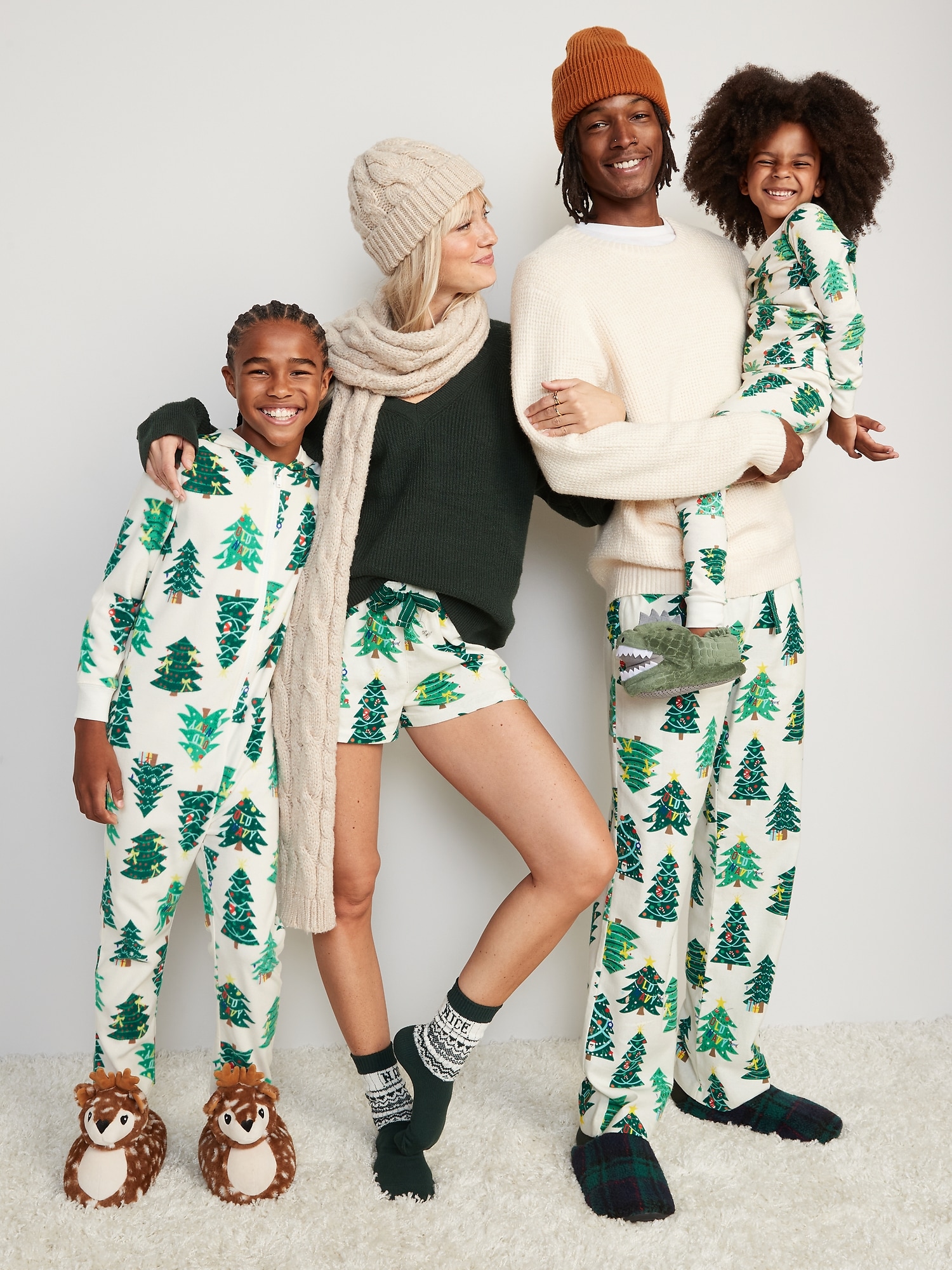 Gender-Neutral Matching Snug-Fit Holiday Pajama Set for Kids