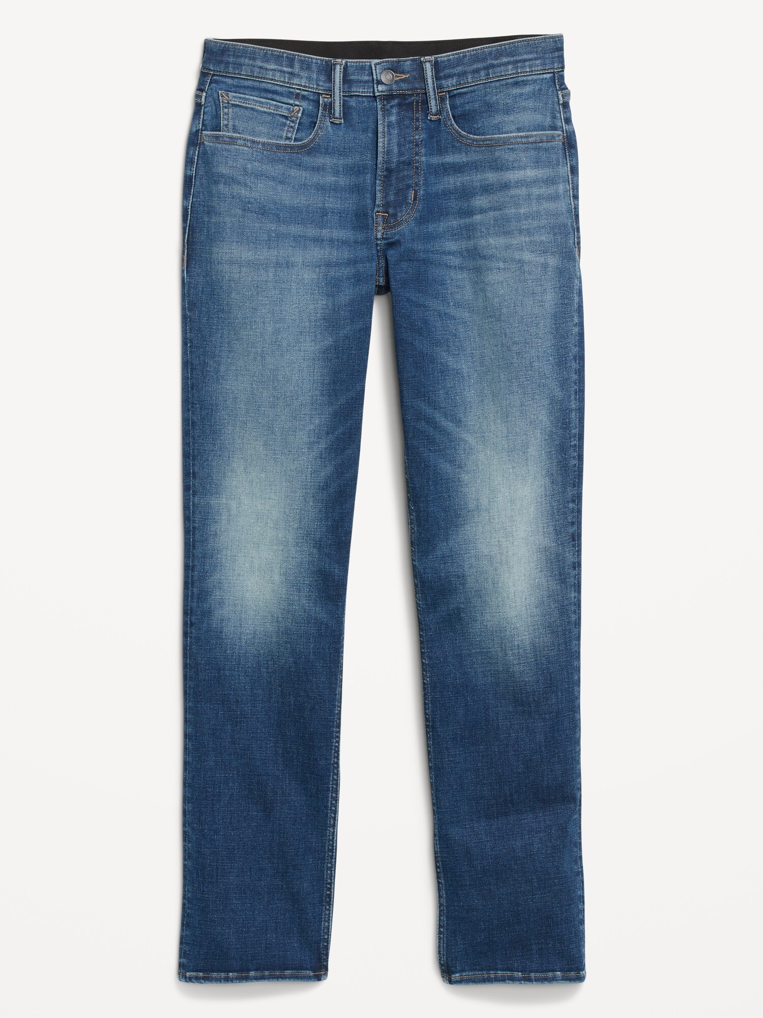 Мужские джинсы Old Navy Straight 360° Tech Stretch Performance, цвет: Тёмный Выцветший — фото 4