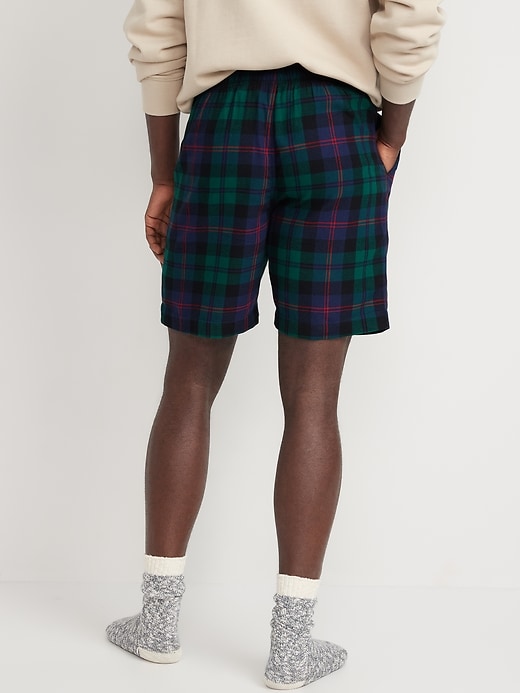 View large product image 2 of 3. Matching Printed Flannel Pajama Shorts -- 7-inch inseam