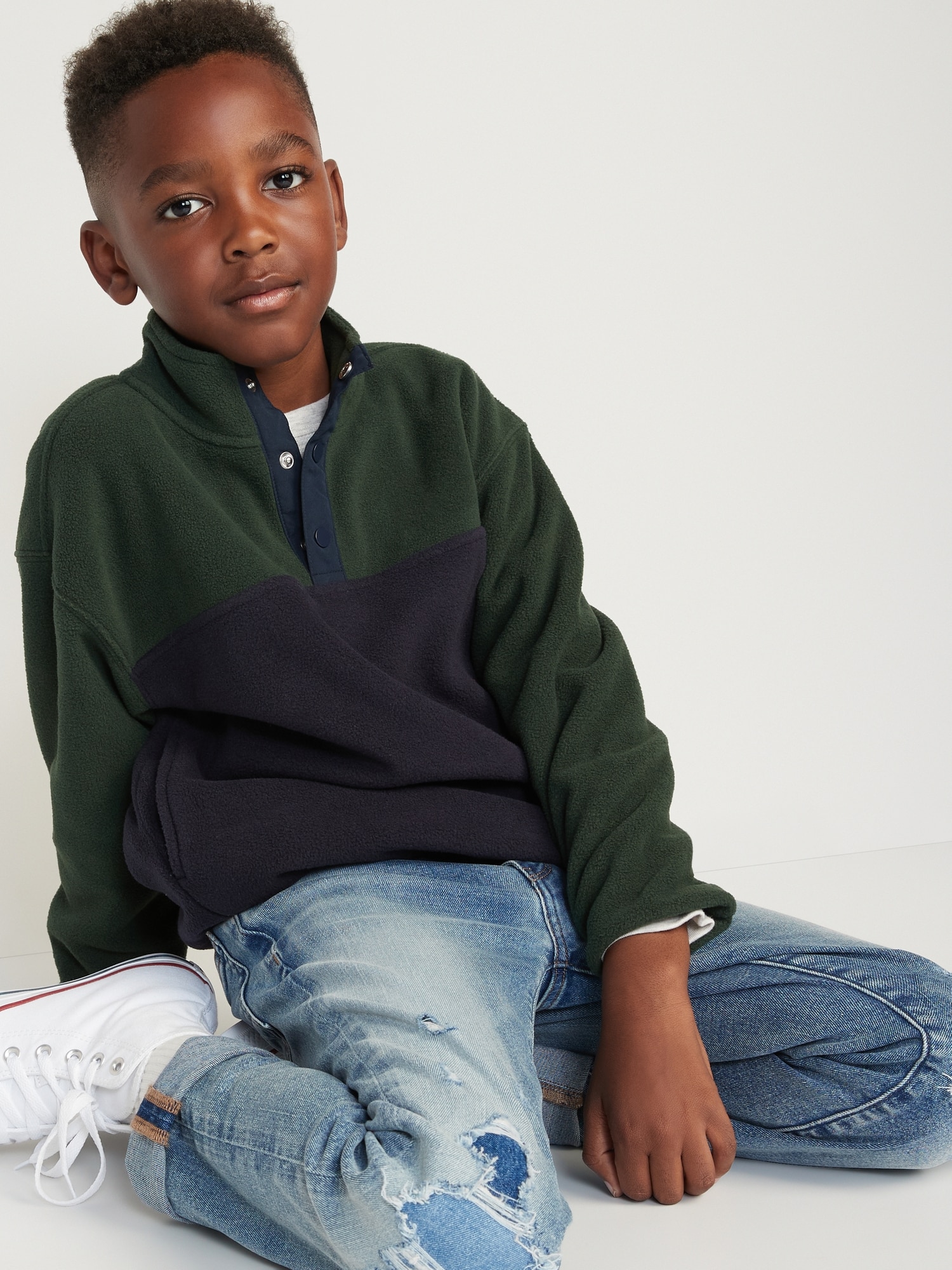 Slim 360° Stretch Rip & Repair Jeans for Boys | Old Navy