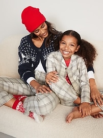 View large product image 4 of 4. Gender-Neutral Matching Flannel Pajama Set for Kids
