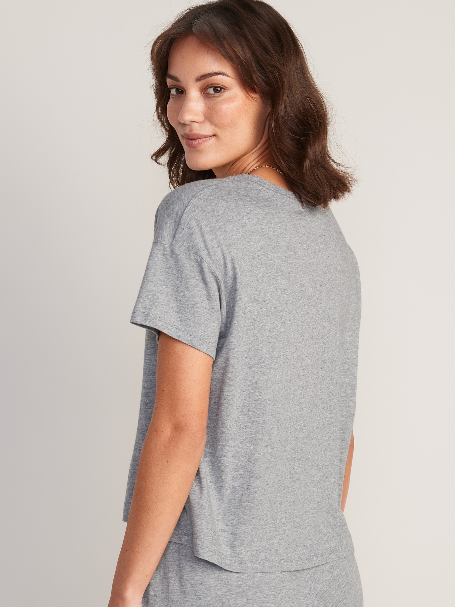 Sunday Sleep Cropped Lounge T-Shirt | Old Navy