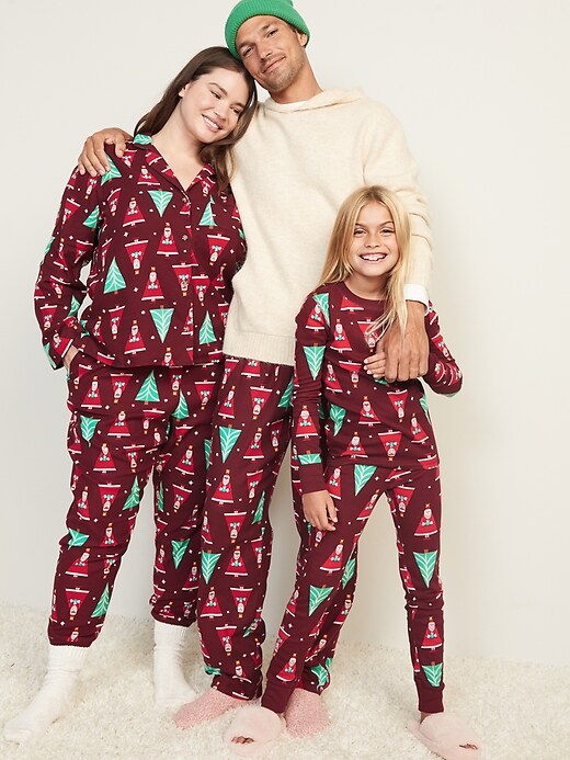 Image number 3 showing, Printed Flannel Jogger Pajama Pants for Women