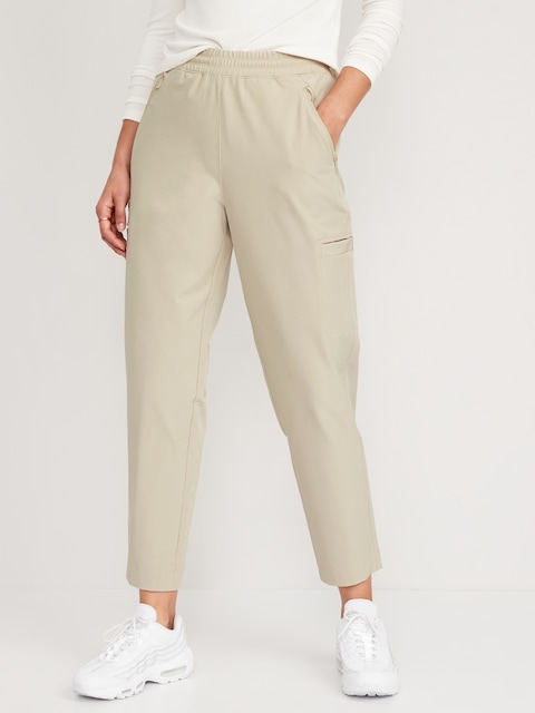 High-Waisted All-Seasons StretchTech Slouchy Taper Cargo Pants
