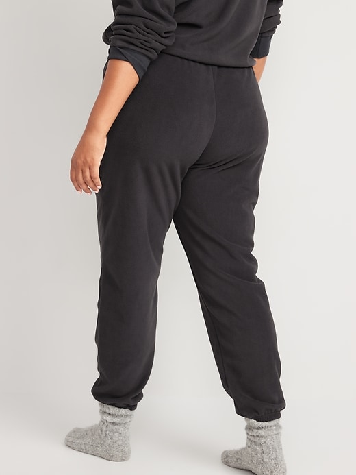 Image number 6 showing, High-Waisted Microfleece Lounge Jogger Sweatpants