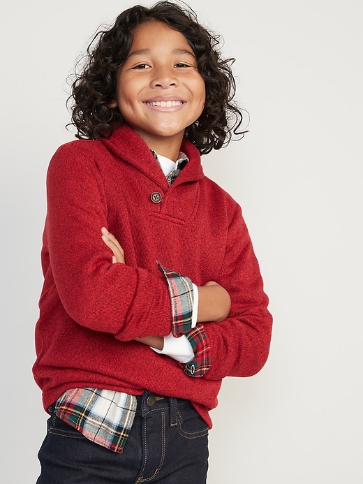 Shawl-Collar Sweater-Fleece Pullover for Boys | Old Navy