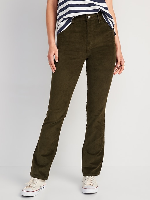 Old Navy Extra High-Waisted Kicker Corduroy Boot-Cut Pants for Women. 1