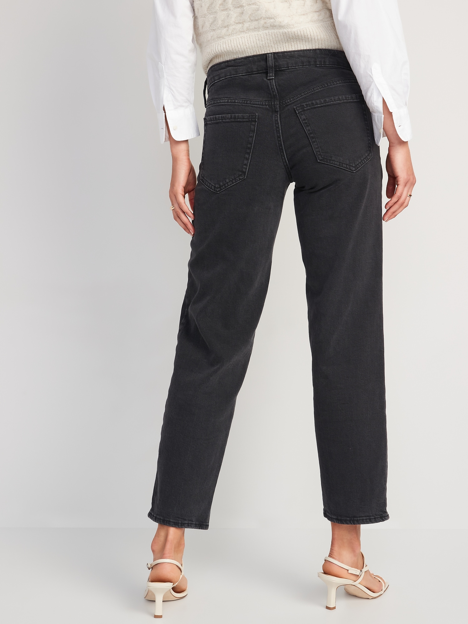 Low-Rise OG Loose Black Jeans for Women | Old Navy