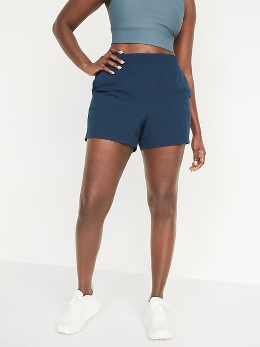 Image number 5 showing, High-Waisted StretchTech Shorts -- 3.5-inch inseam