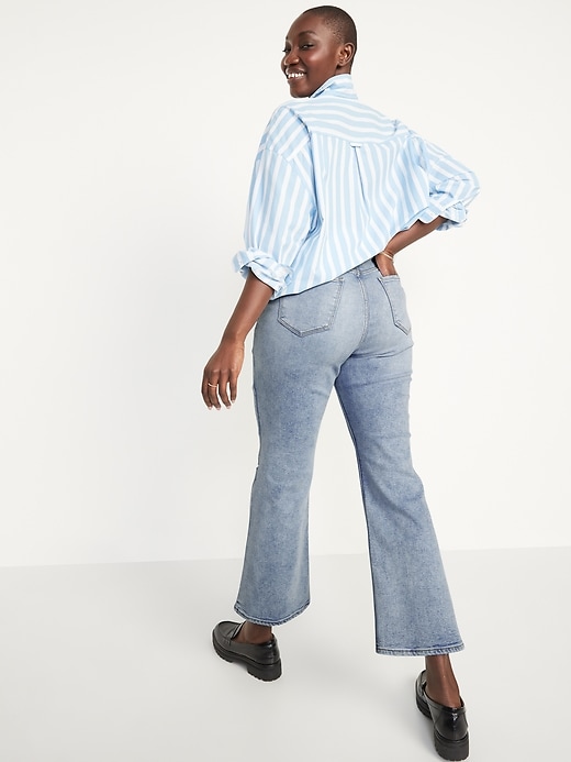 Image number 2 showing, Higher High-Waisted Crop Flare Jeans for Women