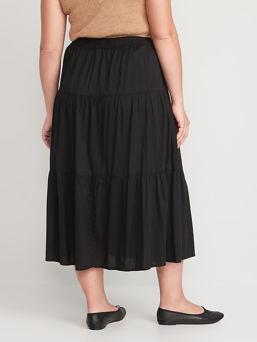 Image number 6 showing, Tiered Button-Front Maxi Skirt for Women