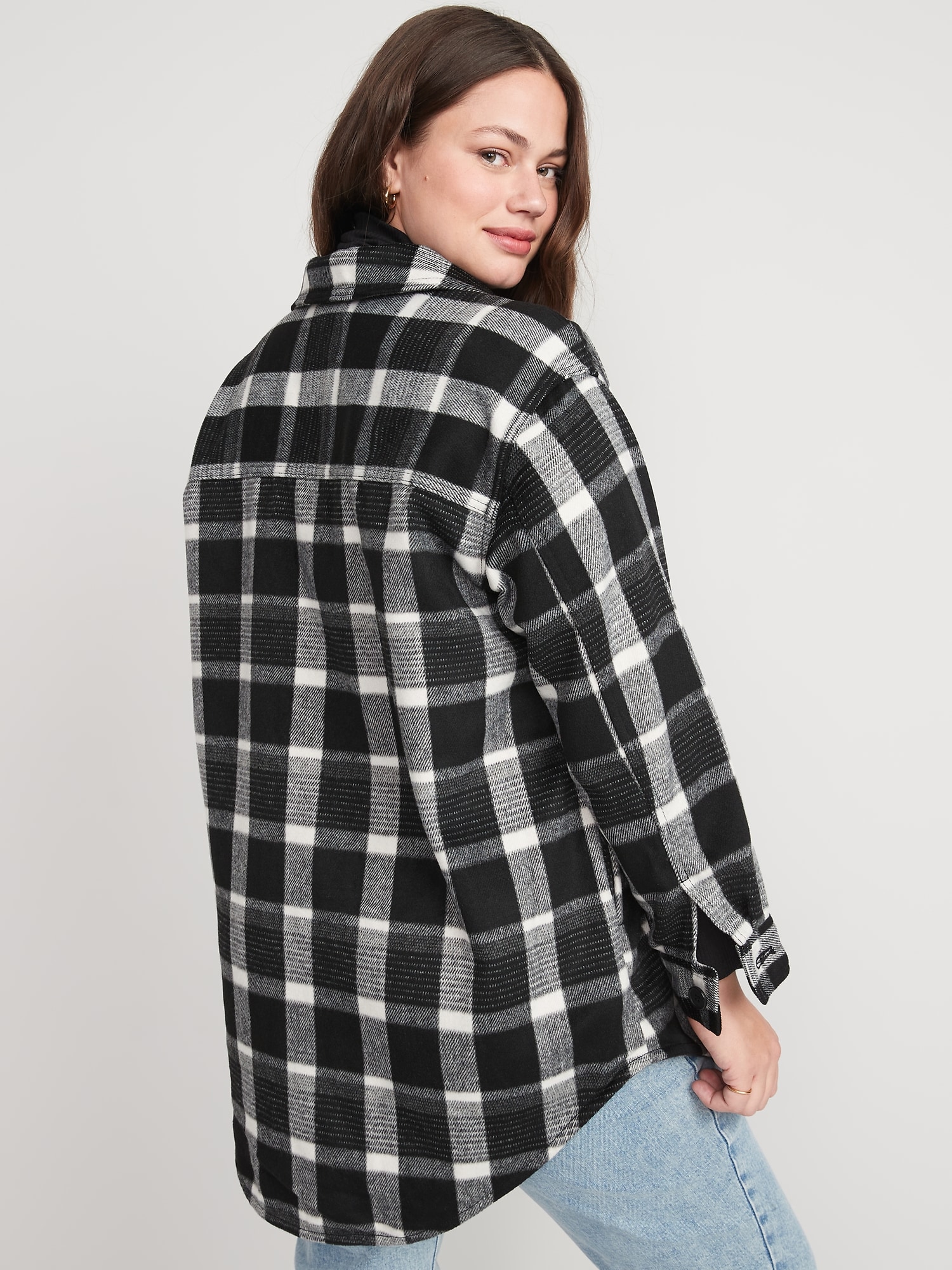 Plaid Soft-Brushed Utility Shacket for Women | Old Navy