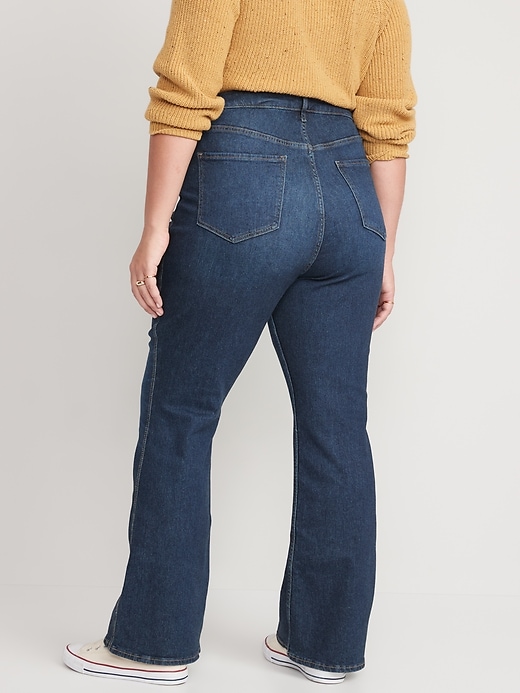 Image number 8 showing, Higher High-Waisted Cotton-Hemp Blend Flare Jeans