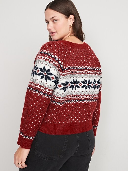 Image number 8 showing, Matching Holiday Fair Isle Cardigan Sweater