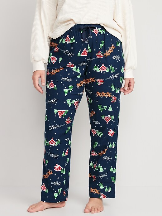 Image number 7 showing, Printed Flannel Pajama Pants for Women