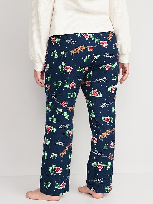 Image number 8 showing, Printed Flannel Pajama Pants for Women