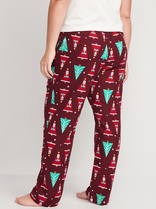 Image number 6 showing, Mid-Rise Flannel Pajama Pants