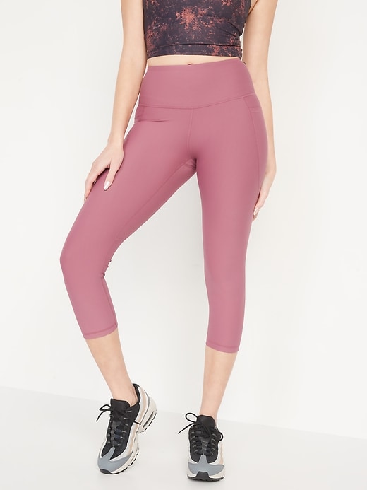 Image number 1 showing, High-Waisted PowerSoft Crop Leggings for Women
