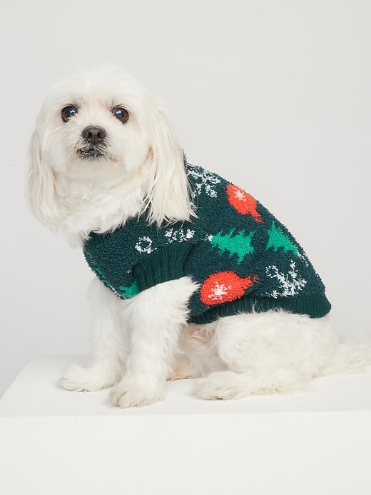 View large product image 1 of 2. Cozy Printed Sweater for Pets