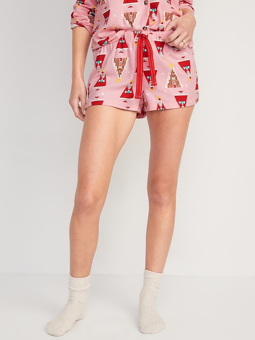 Image number 1 showing, Matching Flannel Pajama Shorts -- 2.5-inch inseam