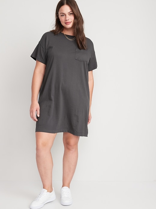 Image number 7 showing, Loose Vintage Garment-Dyed T-Shirt Shift Dress for Women