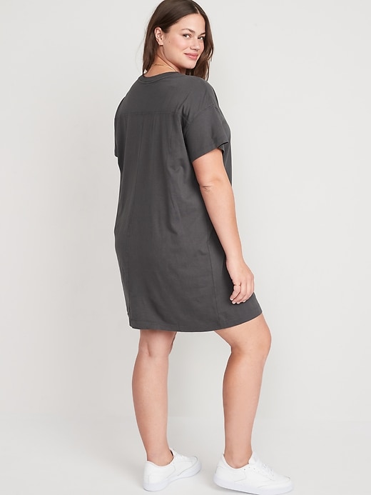 Image number 8 showing, Loose Vintage Garment-Dyed T-Shirt Shift Dress for Women