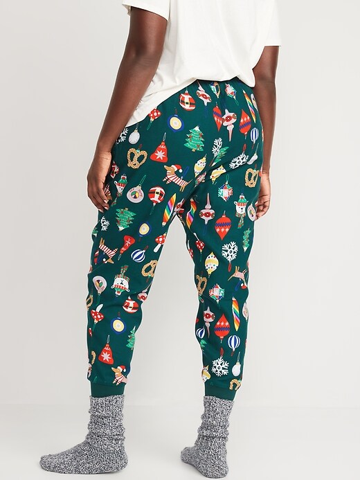 patterned flannel jogger pajama pants for women