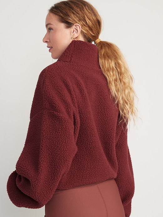 Image number 2 showing, Cropped Sherpa Turtleneck Sweater