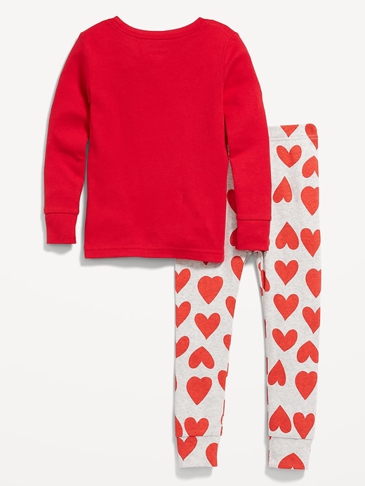 View large product image 2 of 3. Unisex Matching Valentine's Day Snug-Fit Pajama Set for Toddler
