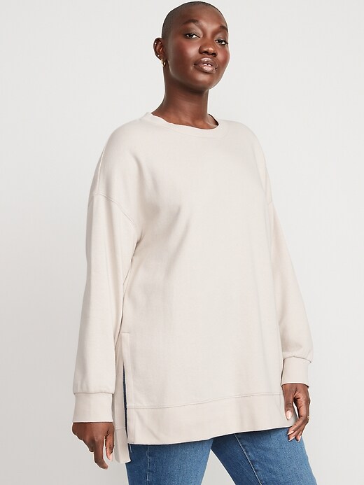Image number 5 showing, Oversized Boyfriend Garment-Dyed Tunic Sweatshirt