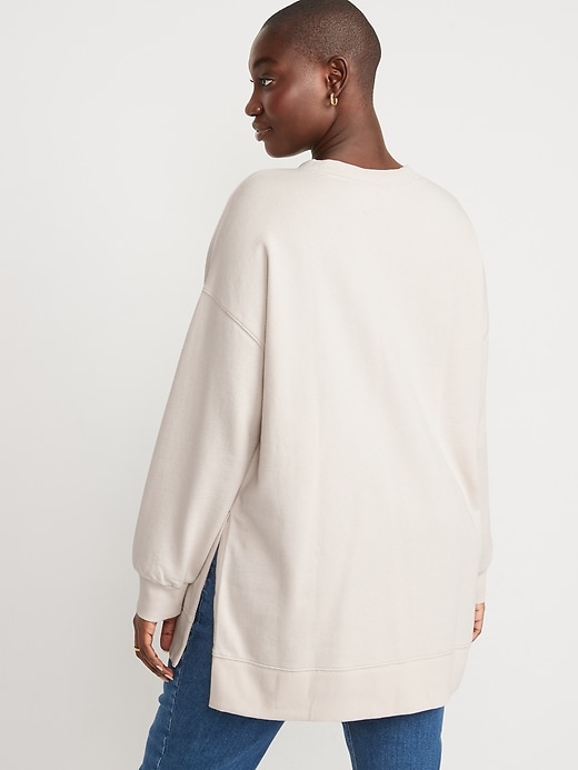 Image number 6 showing, Oversized Boyfriend Garment-Dyed Tunic Sweatshirt