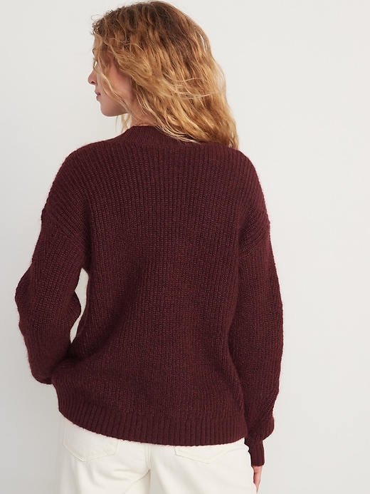 Image number 2 showing, Cozy Shaker-Stitch Cardigan Sweater for Women