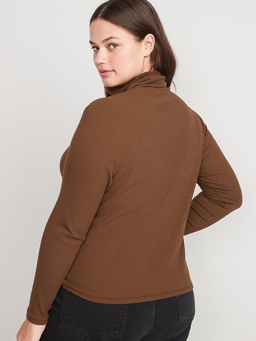 View large product image 2 of 3. Long-Sleeve Rib-Knit Turtleneck Top 2-Pack for Women
