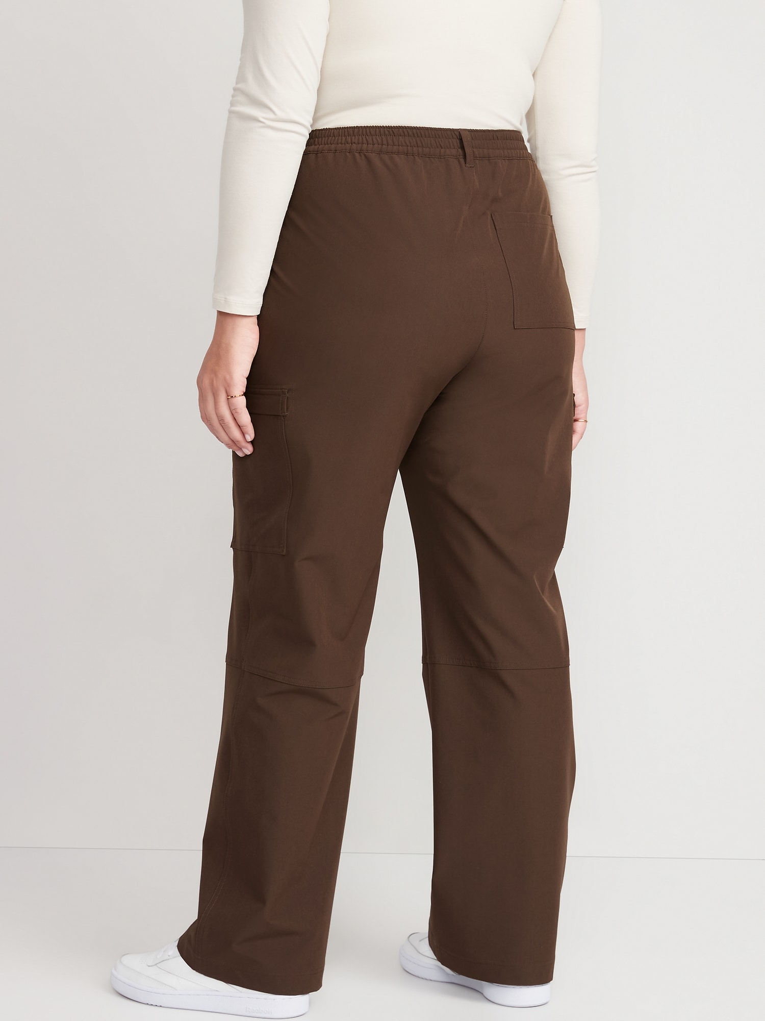 Old Navy Girls' High-Waisted Stretchtech Cargo Jogger Performance Pants Brown Regular Size S