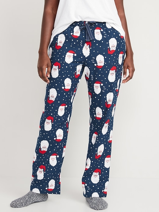 Image number 5 showing, Mid-Rise Flannel Pajama Pants