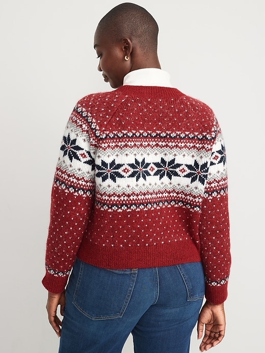 Image number 6 showing, Matching Holiday Fair Isle Cardigan Sweater for Women